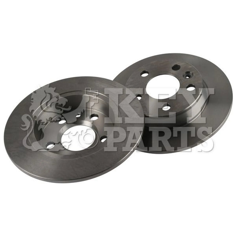 Key Parts 2 x Solid Rear Brake Discs KBD4213-x2