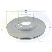 Comline 2 x Vented Front Brake Discs ADC1451V-x2