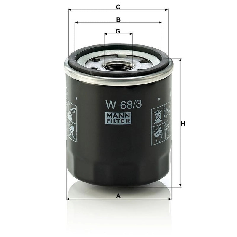 MANN-FILTER Engine Oil Filter W 68/3
