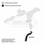 Borg & Beck Intercooler Turbo Charge Air Hose BTH1673