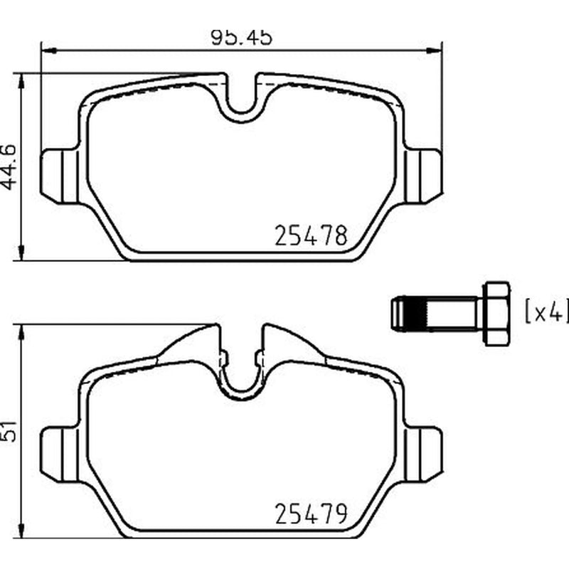 Mintex Rear Brake Pad Set MDB3131