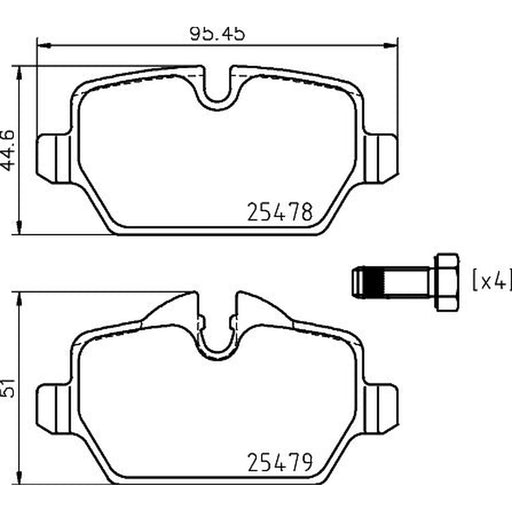 DON Rear Brake Pad Set PCP1410