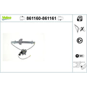 Valeo Electric Window Regulator Lifter Left Front 861160