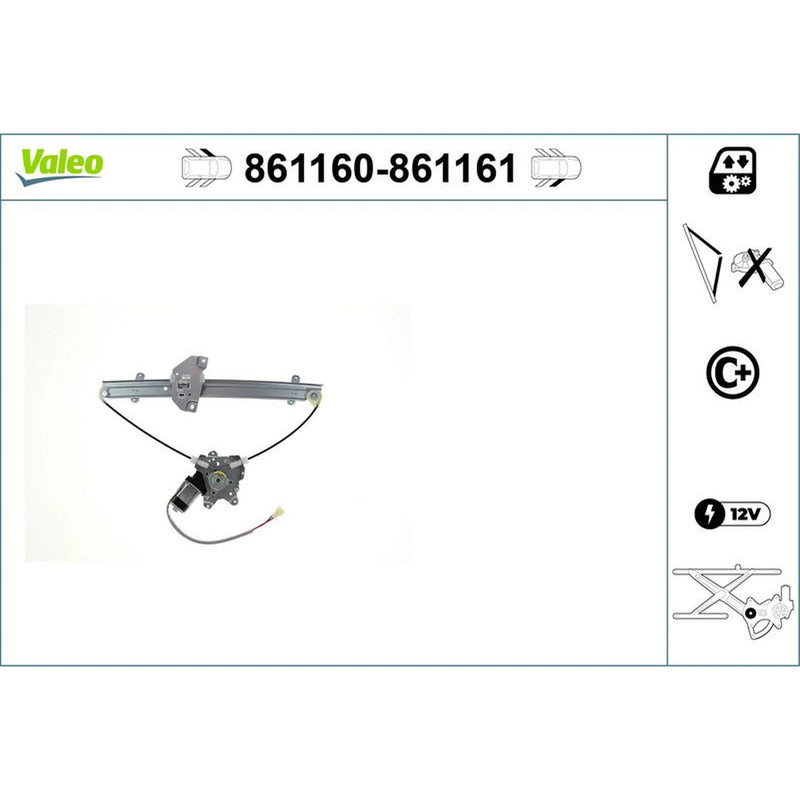 Valeo Electric Window Regulator Lifter Left Front 861160