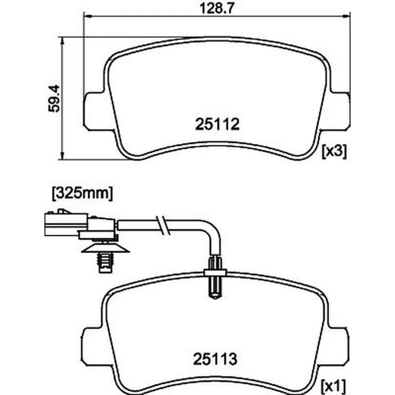 DON Rear Brake Pad Set PCP1647