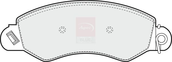 Apec Blue Brake Pad Set Front 169mm x 18mm PD3107