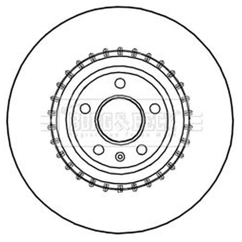 Borg & Beck 2 x Vented Front Brake Discs BBD5991S-x2