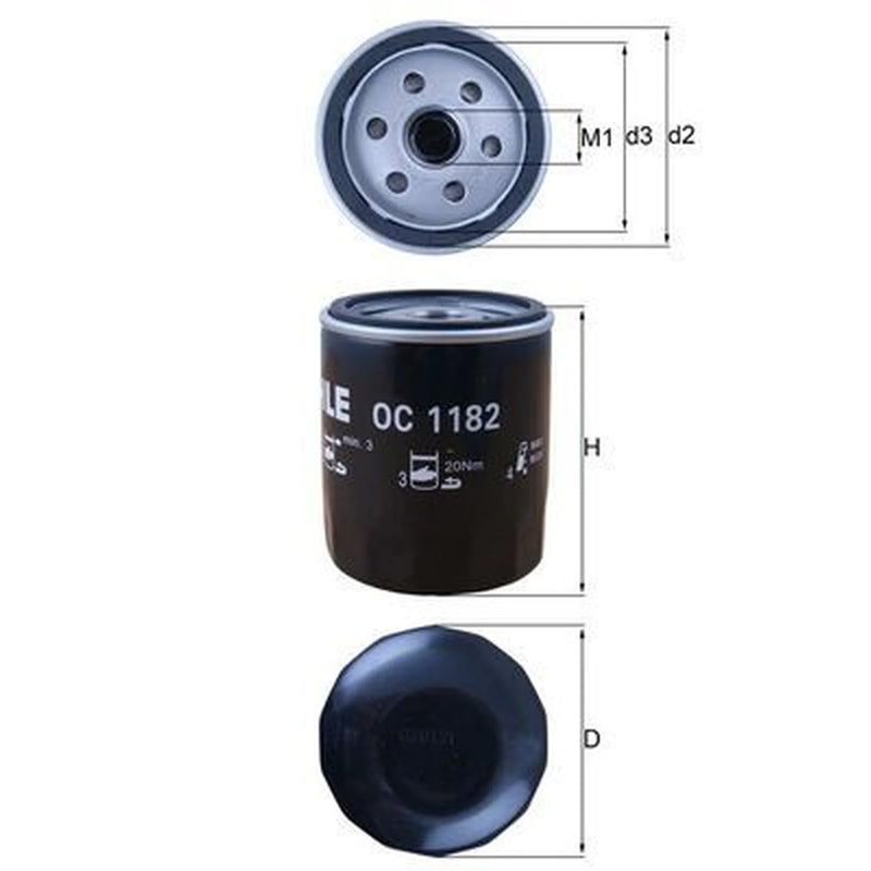 Mahle Engine Oil Filter OC 1182