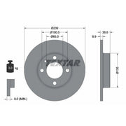 Textar 2 x Solid Front Brake Discs 92009303-x2