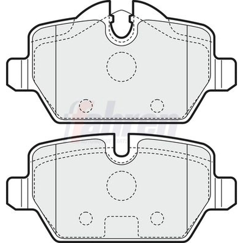Fahren Rear Brake Pad Set fits BMW 1 2004-2012
