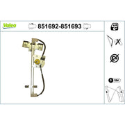 Valeo Electric Window Regulator Lifter Right Front 851693