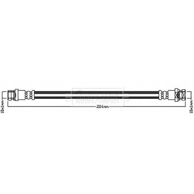 Borg & Beck Brake Hydraulic Hose Line inner BBH8545
