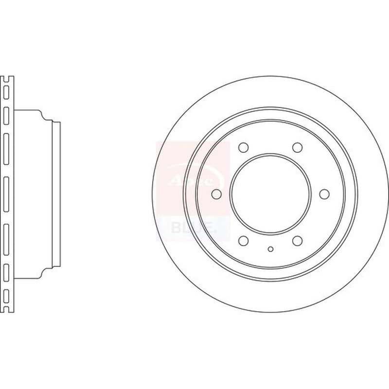 Apec 2 x Vented Rear Brake Discs SDK6316-x2