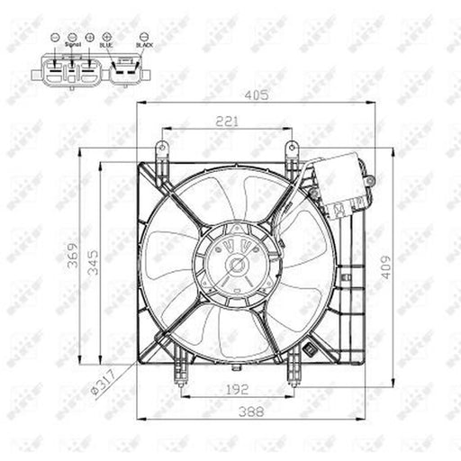 NRF Engine Cooling Fan 47575