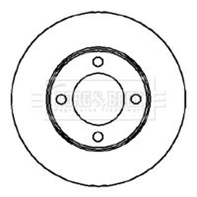 Borg & Beck 2 x Vented Front Brake Discs BBD5863S-x2