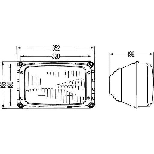 Hella Headlight Headlamp T4W Left 1AG 003 434-051