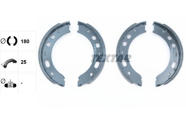 Textar Parking Brake Shoe Set Rear 25mm 91063500