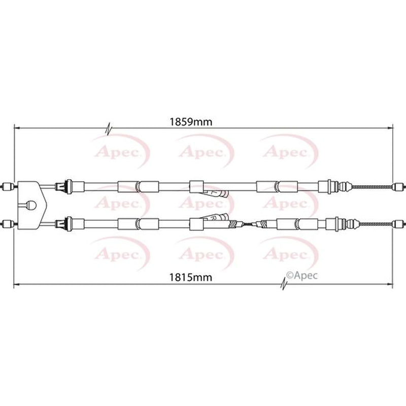 Apec Handbrake Cable Right Rear CAB1507