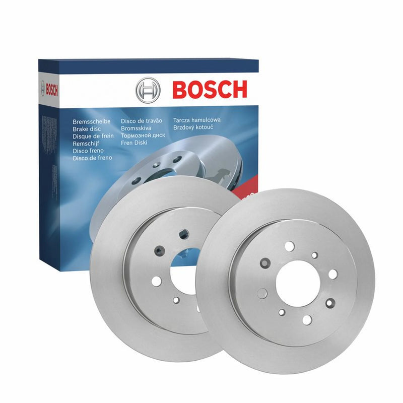 Bosch 2 x Solid Rear Brake Discs 0986479014-x2
