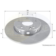 Comline 2 x Solid Front Brake Discs ADC1604
