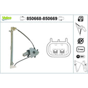 Valeo Electric Window Regulator Lifter Left Front 850668
