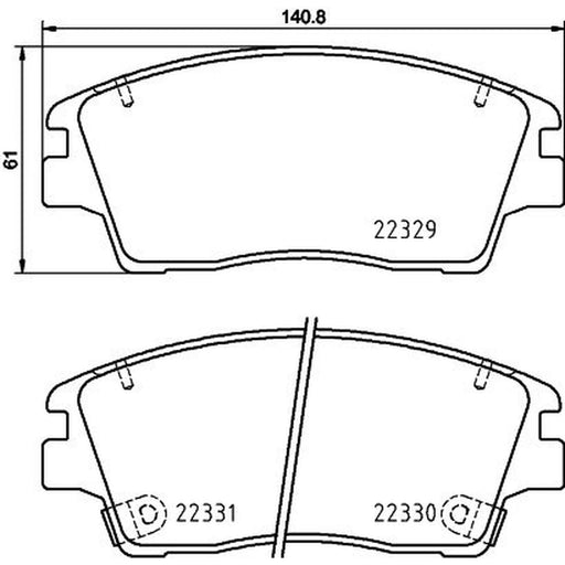 Mintex Front Brake Pad Set MDB4020