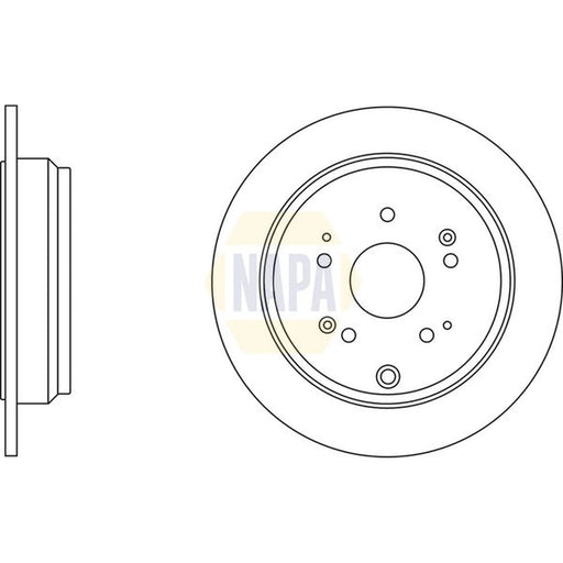 NAPA 2 x Solid Rear Brake Discs NBD5627-x2