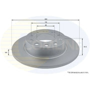 Comline 2 x Solid Rear Brake Discs ADC1457-x2