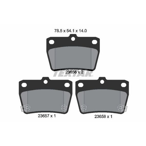 Textar Rear Brake Pad Set 2365601