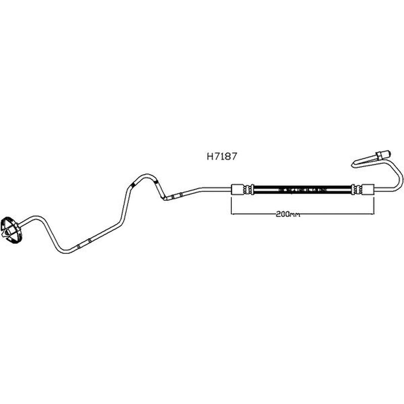 Abtex Brake Hydraulic Hose Line outer ABH1191L