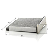 MANN-FILTER Cabin Air Filter (Pollen Filter) behind CUK 2231