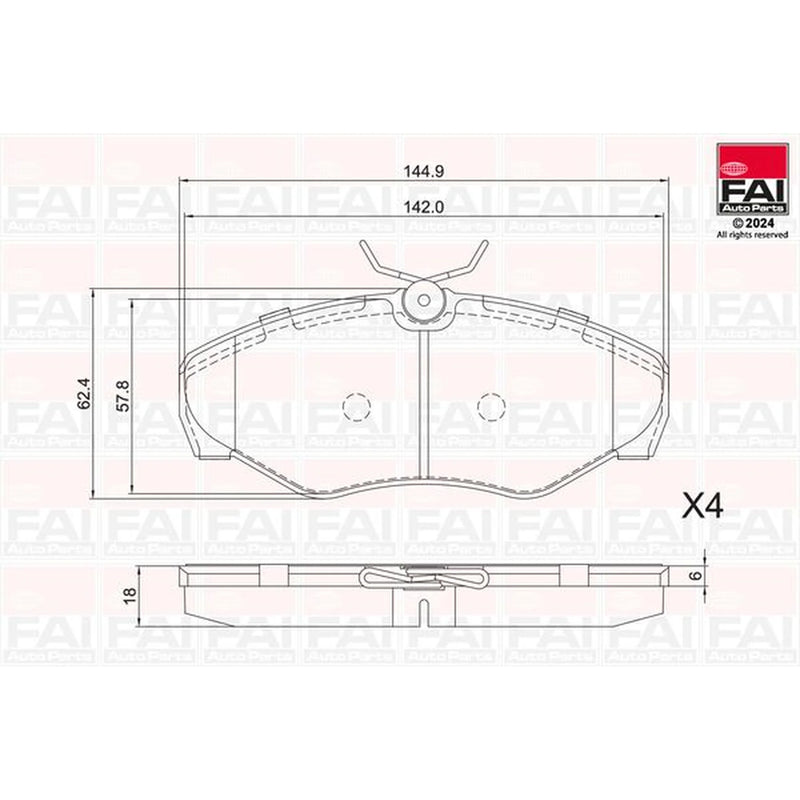 FAI Front Brake Pad Set BP144