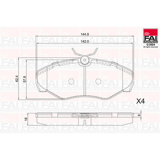 FAI Front Brake Pad Set BP144
