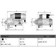 Denso Starter Motor 12V 1.4kW 11 Teeth fits Citroën Berlingo 2018 on 1.5