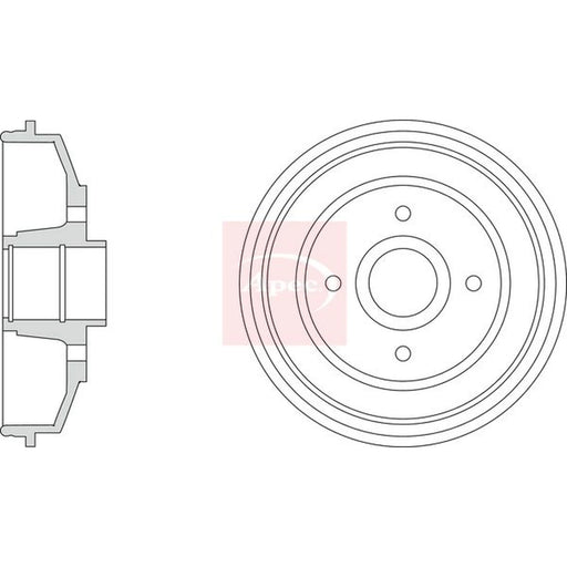 Apec Brake Drum Assembly Rear DRM9231