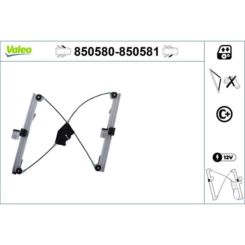 Valeo Electric Window Regulator Lifter Left Front 850580