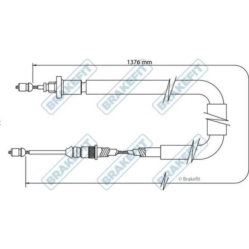Apec Handbrake Cable Left Rear BBC3381