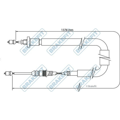 Apec Handbrake Cable Left Rear BBC3381
