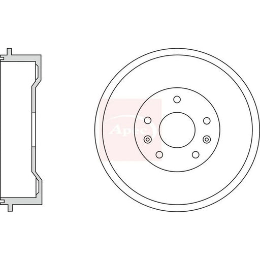 Apec Brake Drum Assembly Rear DRM9955
