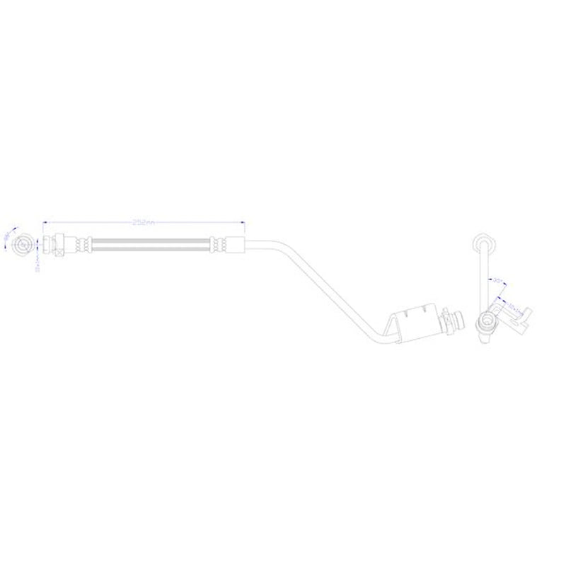 Juratek Brake Hydraulic Hose Line inner JBH1551L