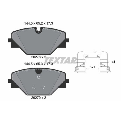 Textar Rear Brake Pad Set 2027801