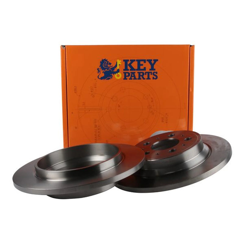 Key Parts 2 x Solid Rear Brake Discs KBD4216-x2