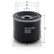 MANN-FILTER Engine Oil Filter W 811/81
