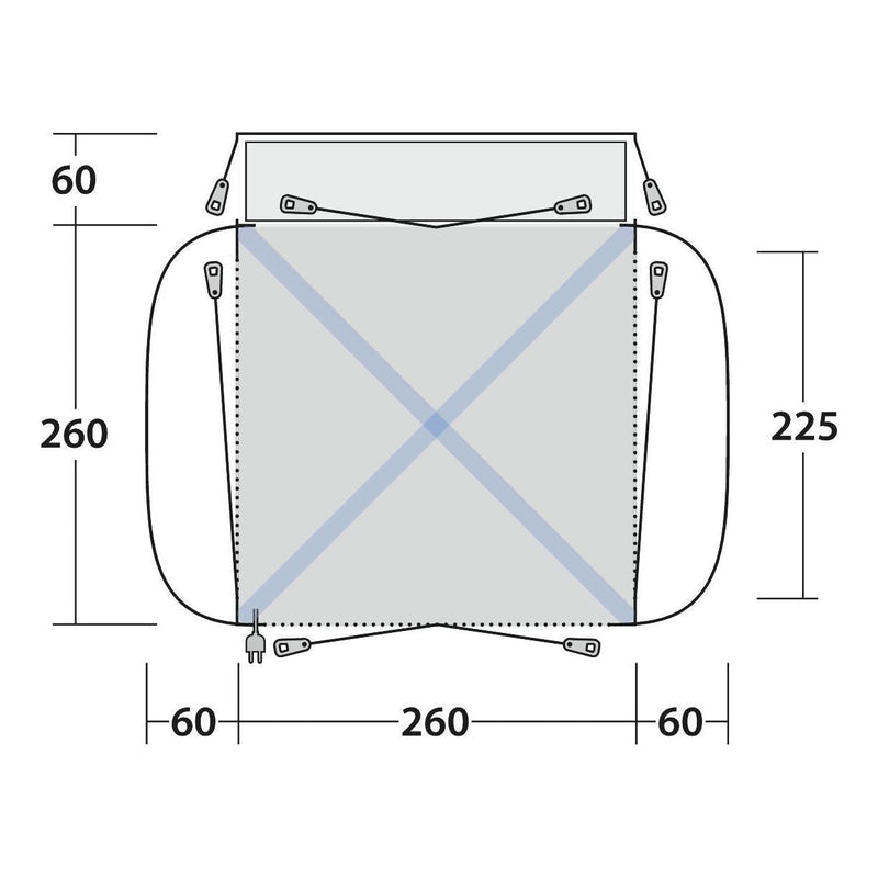 Outwell Bremburg Air Drive-Away Campervan Air Awning 175-200cm - Outwell - Van Life Living
