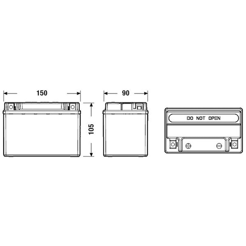 Exide AGM Auxiliary Battery 12V 9Ah 120A EK091