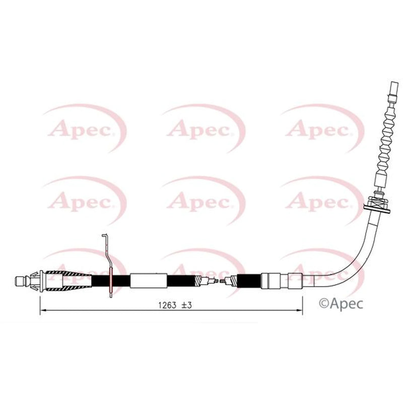 Apec Handbrake Cable Right Rear CAB1609