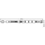 Abtex Brake Hydraulic Hose Line Front Right ABH1252R