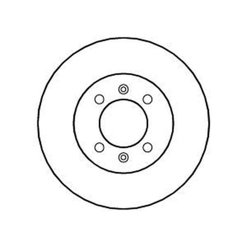 Abtex 2 x Solid Rear Brake Discs BD738S-x2