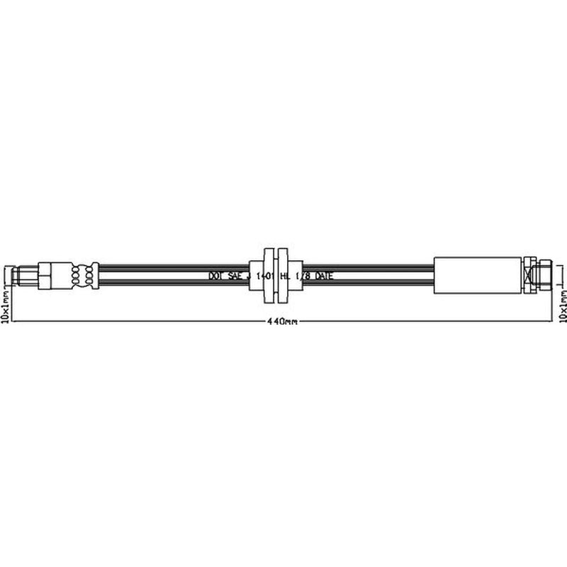 Abtex Brake Hydraulic Hose Line Right ABH1201