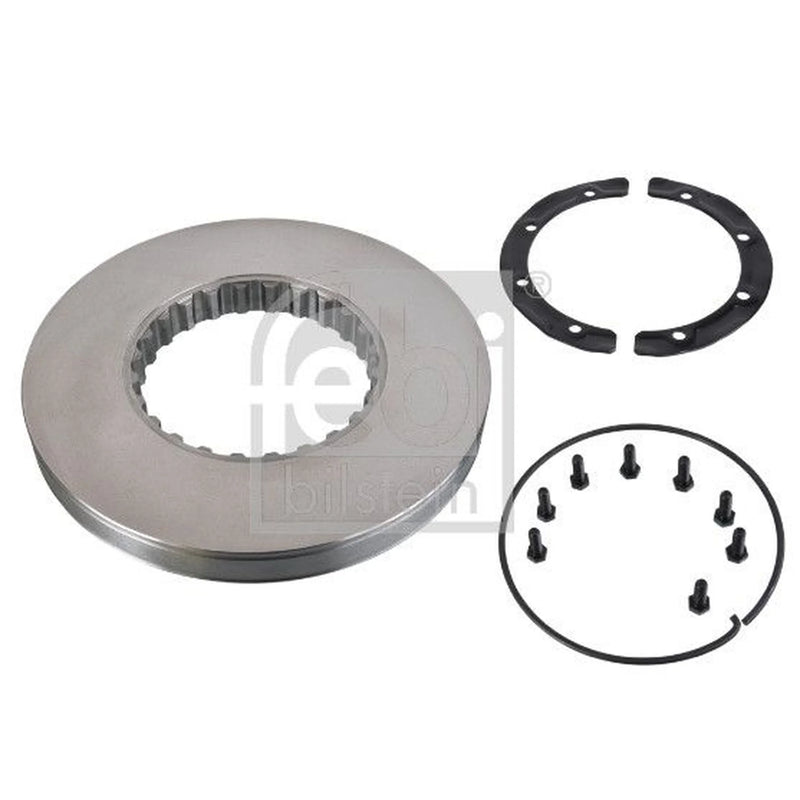 Febi 2 x Solid Front Brake Discs 104670-x2